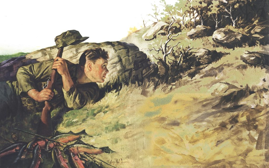 Je suis allé à la pêche à la truite en Corée et j'ai été épinglé par un tireur d'élite