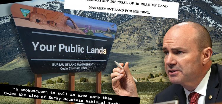 Mike Lee pousse une autre mauvaise vente sur les terres dans le projet de loi budgétaire final du Sénat Mike Lee pousse une autre mauvaise vente sur les terres dans le projet de loi budgétaire final du Sénat