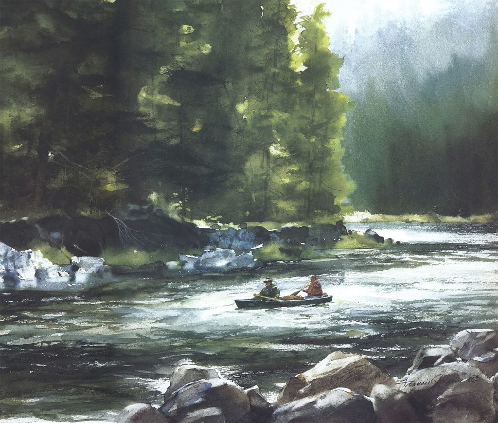 Je flottais l'une des grandes rivières de truite de l'Occident. Puis le gouverneur est tombé sur son hélicoptère