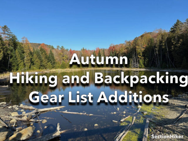 [Titre du site] Ajouts de la liste des équipements de randonnée et de backpackage d'automne