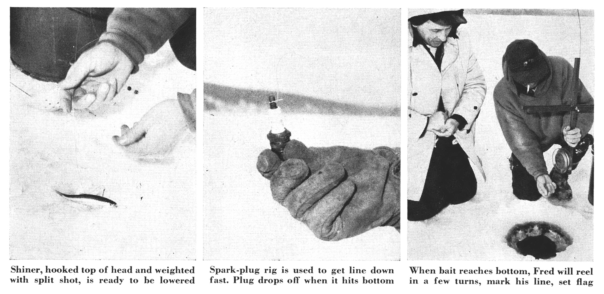 [Titre du site] Une bougie d'allumage, un trombone et des pinces m'ont aidé à attraper davantage de touladis à travers la glace