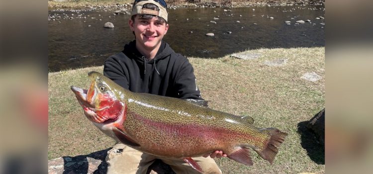 Un pêcheur de Derby attrape un arc-en-ciel record avec une canne vintage et un ver vivant Un pêcheur de Derby attrape un arc-en-ciel record avec une canne vintage et un ver vivant