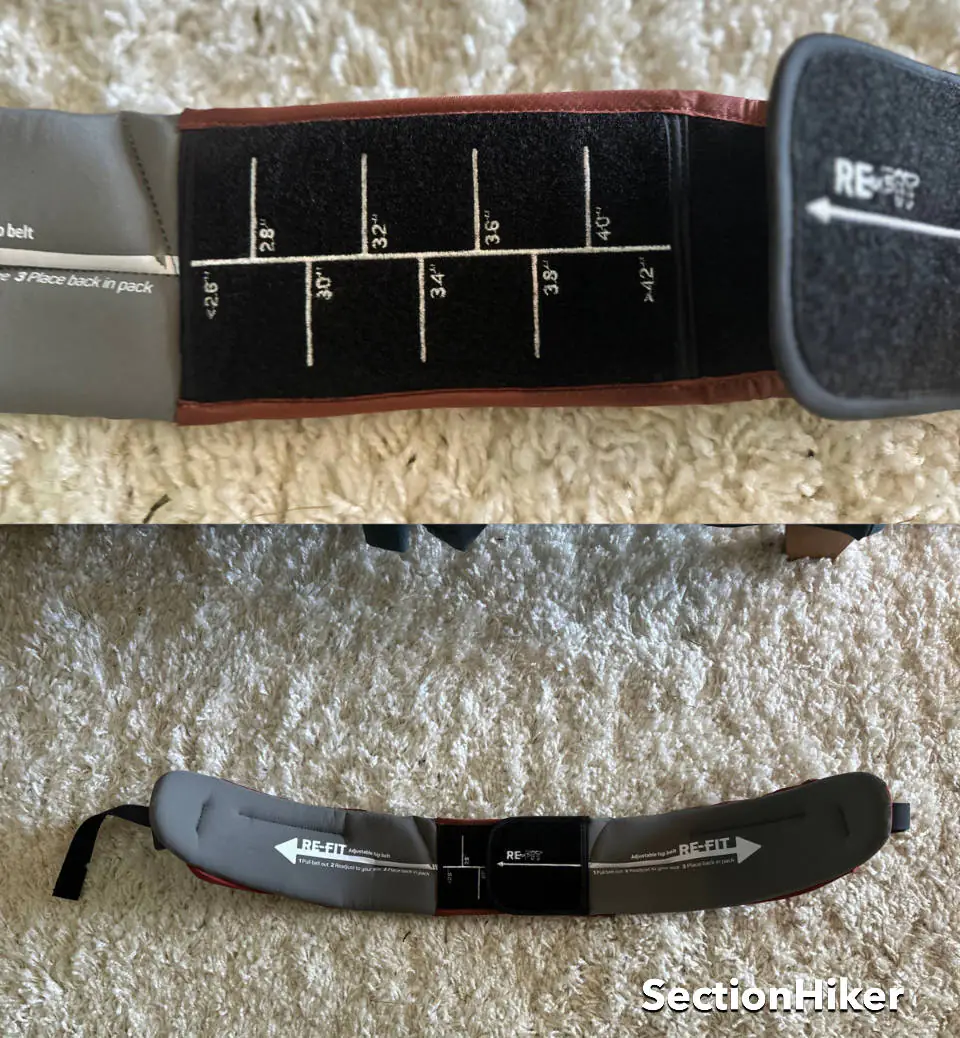 La longueur de la ceinture est réglable