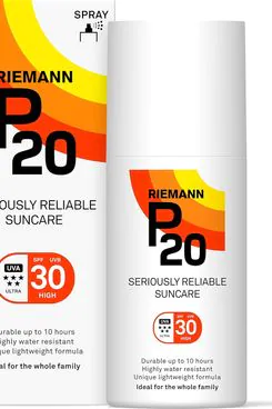 P20 by Riemann Spray de protection solaire une fois par jour SPF30 200 ml