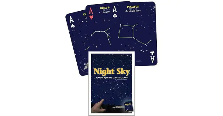 Cartes à jouer ciel nocturne