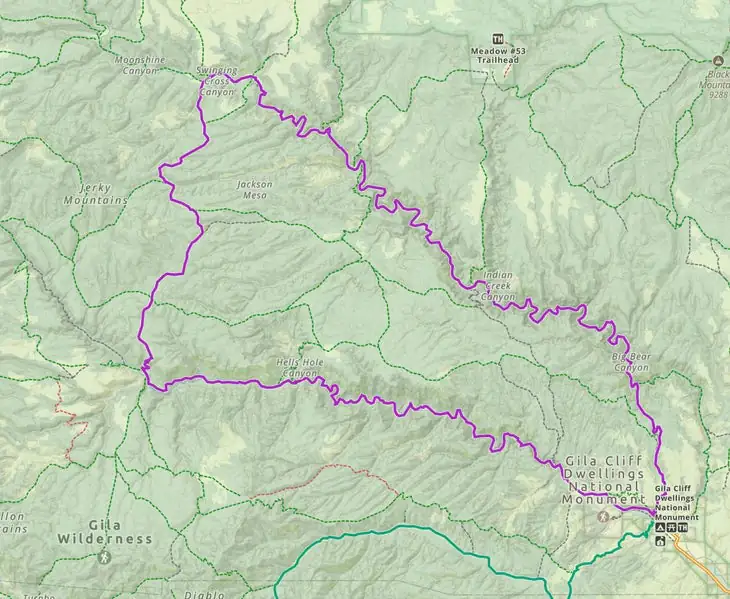 Gaia GPS Gila désert