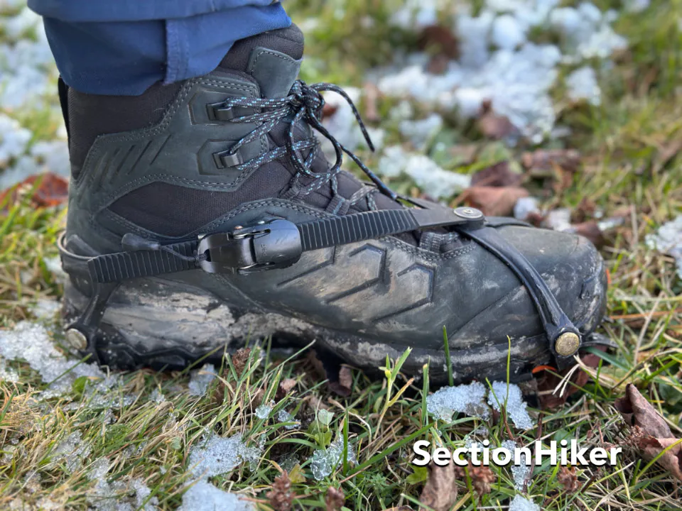 Les bottes sont hautement compatibles avec Hillsound Trail Crampon Pros