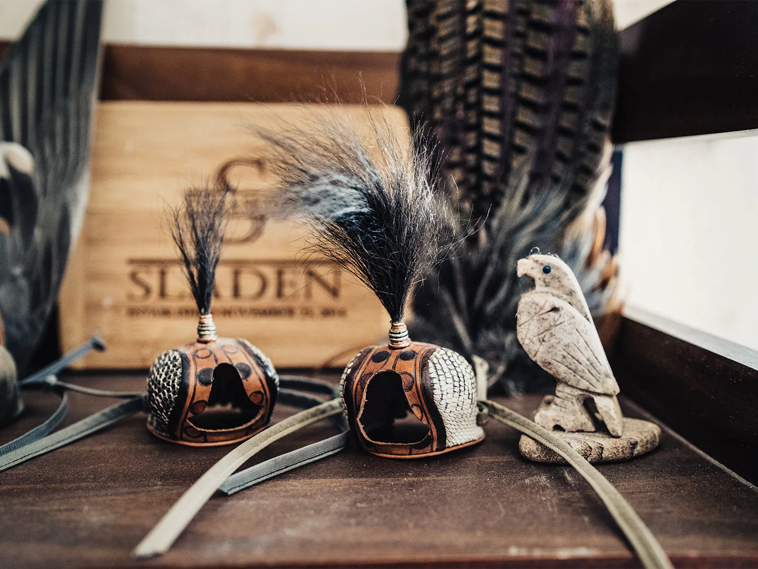 Un groupe de chapeaux de chasse de chasse.