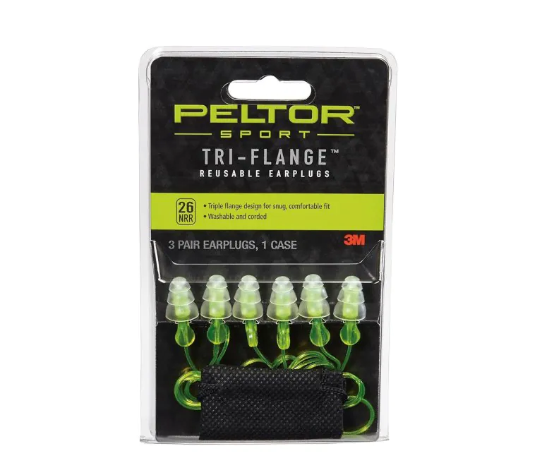 Bouchons d'oreilles de chasse filaires à trois brides Peltor