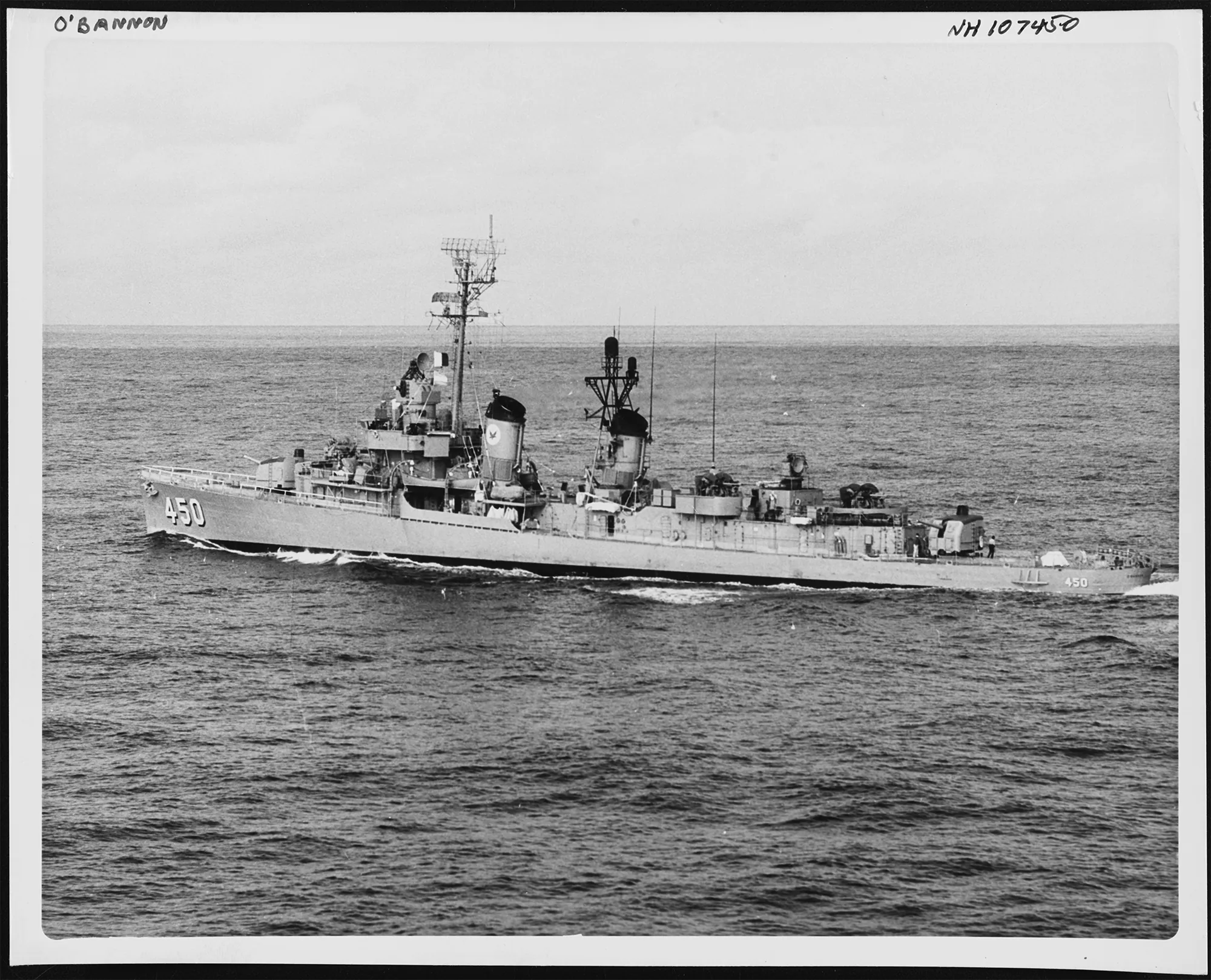 Le destroyer naval américain USS O'Bannon, dans la mer du Japon.