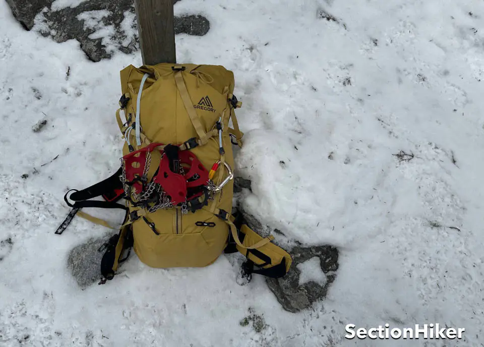 Je teste une nouvelle version du sac à dos Gregory Alpinisto 30, qui sortira au printemps prochain