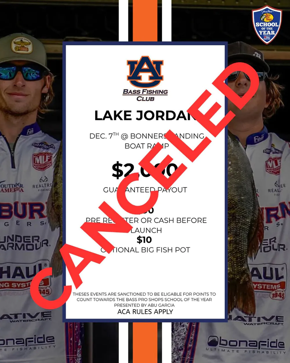 Une capture d'écran d'une publication Facebook de l'Université d'Auburn.