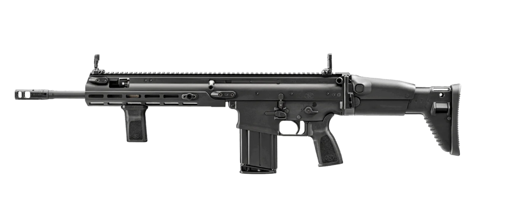 Fusil FN SCAR sur fond blanc