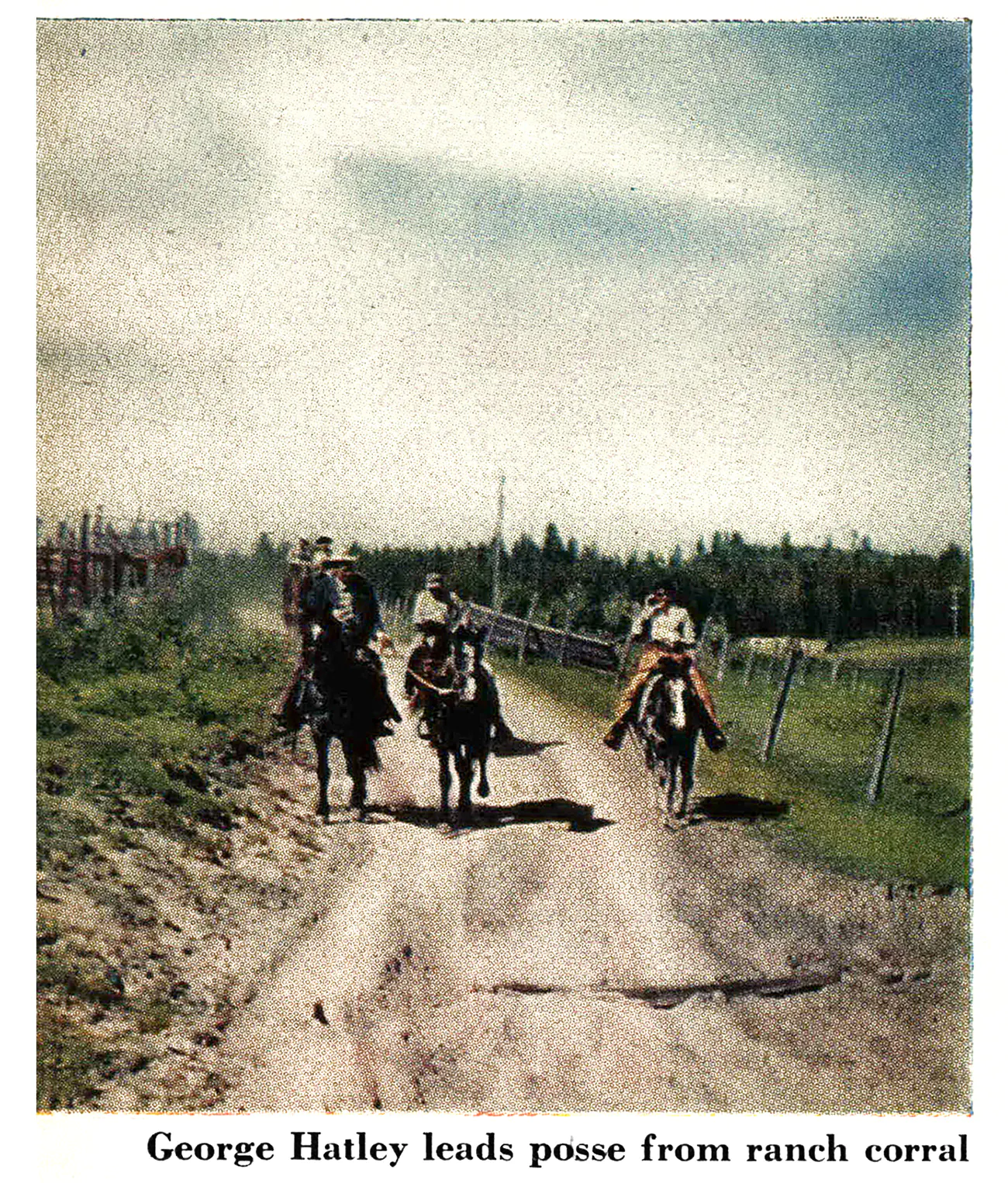 Un groupe de chasseurs partant à la recherche d'ours noirs.