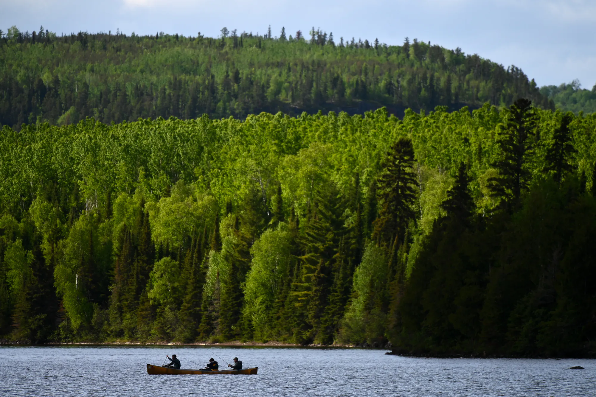Pêcheurs en canoë sur la BWCA.