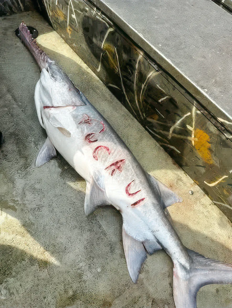 Un spatulaire mutilé capturé dans le Missouri.