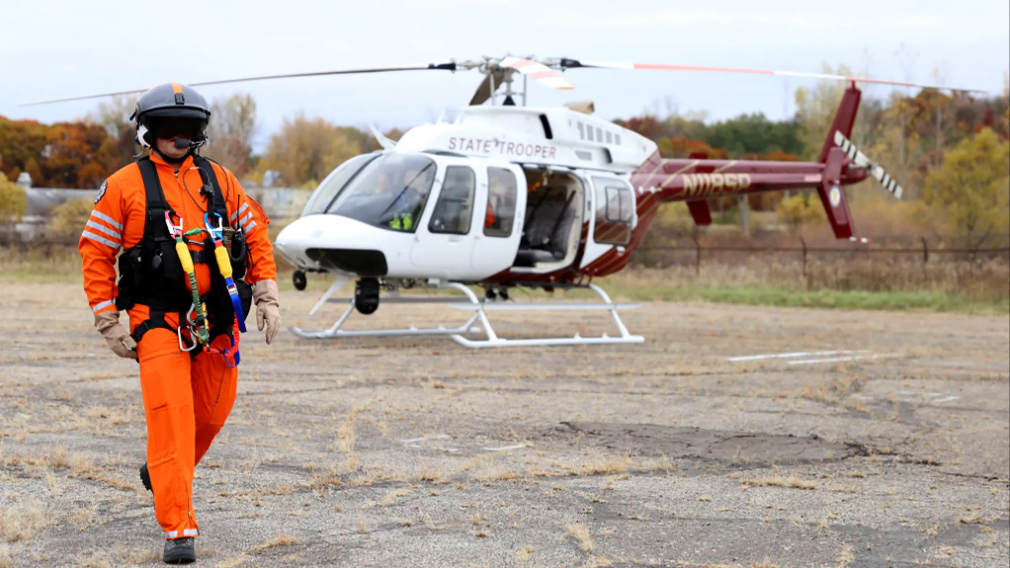 Un pilote d'hélicoptère au Minnesota.